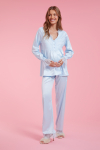 Pijama Manga Longa Cetim Maternidade