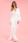Robe Longo Manga Curta Bouquet