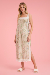 Camisola Longa Pregas Pássaros Viscose