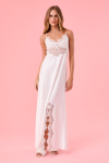 Camisola Longa Decote Renda Bouquet