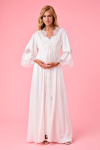 ROBE BOTOES CETIM LISO RENDA RIGIDA