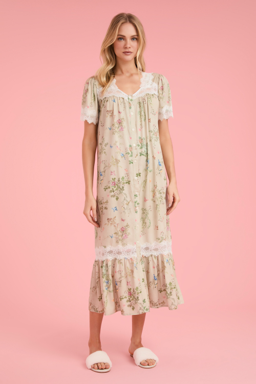 Camisola Longa Pássaros Viscose