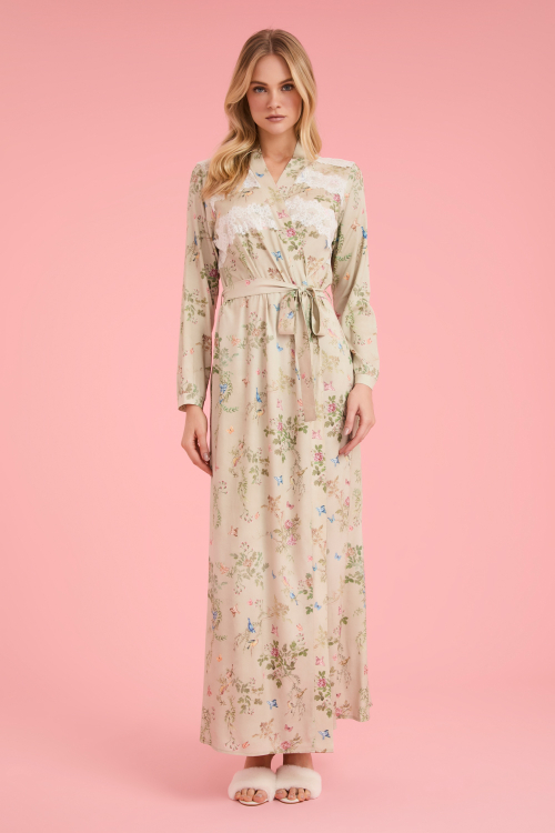 Robe Longo Pássaros Viscose