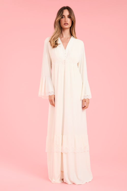 Robe Longo Orquidea Malha Fria