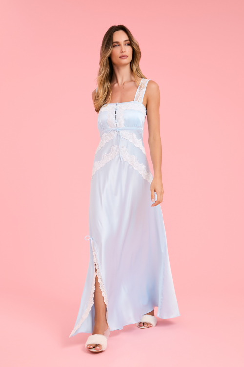 Camisola Longa Cetim Maternidade