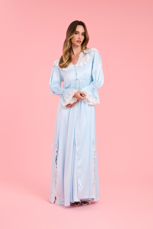 Robe Longo Cetim Maternidade