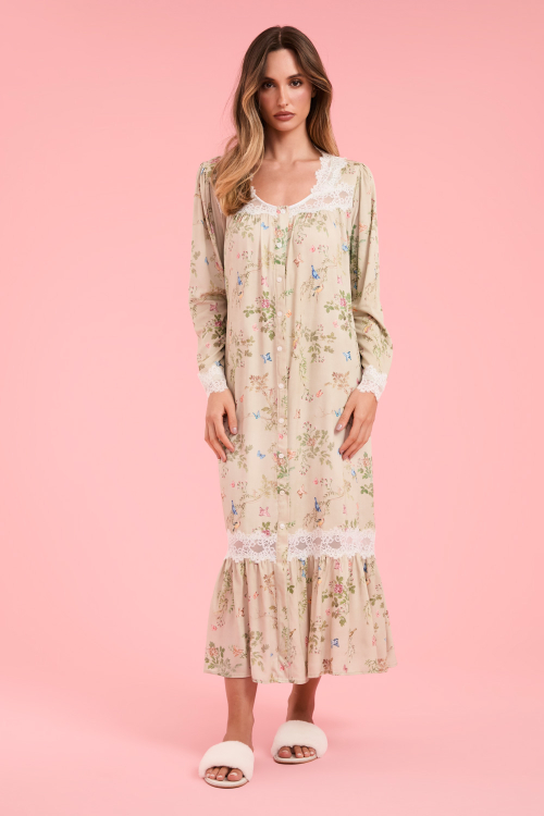 Camisola Manga Longa Pássaros Verde