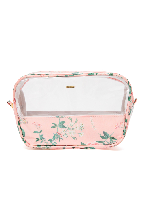 NECESSAIRE MEDIA TRANSPARENTE PINKISH PETALS