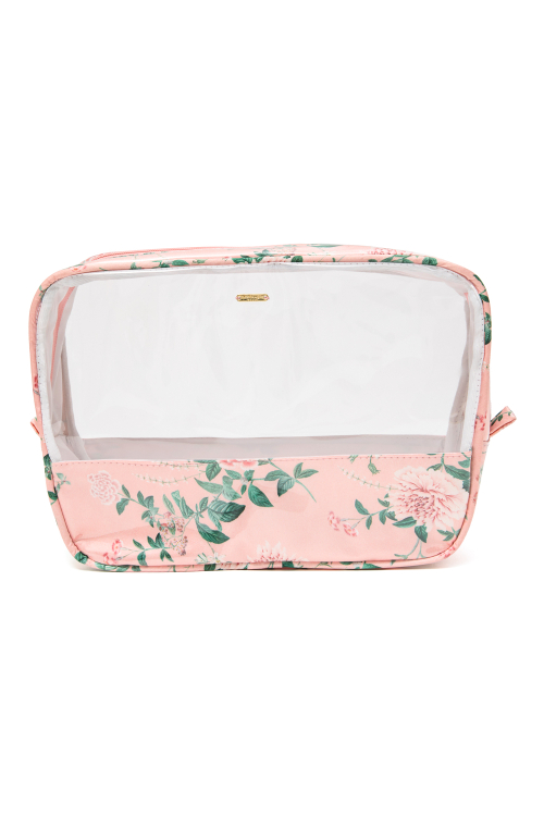 NECESSAIRE PLUS TRANSPARENTE PINKISH PETALS