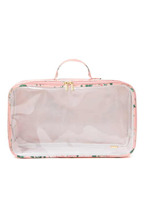 NECESSAIRE MALA TRANSPARENTE PINKISH PETALS
