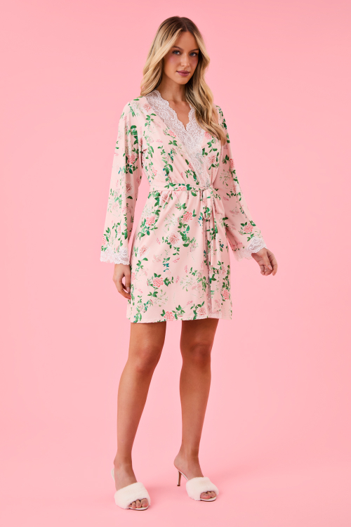ROBE CURTO PINKISH PETALS