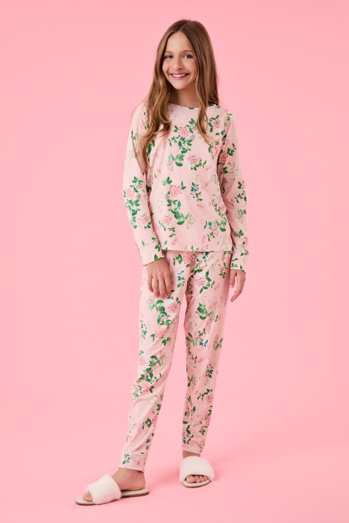 PIJAMA PUNHO KIDS PINKISH PETALS