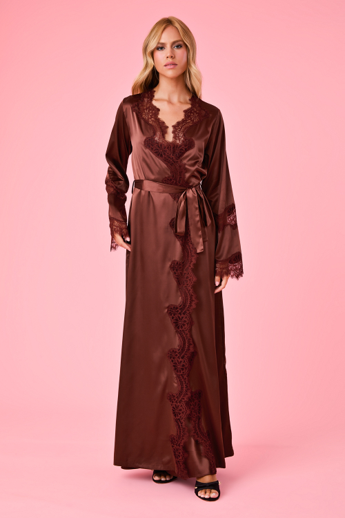 ROBE LONGO BRONZE BROWN