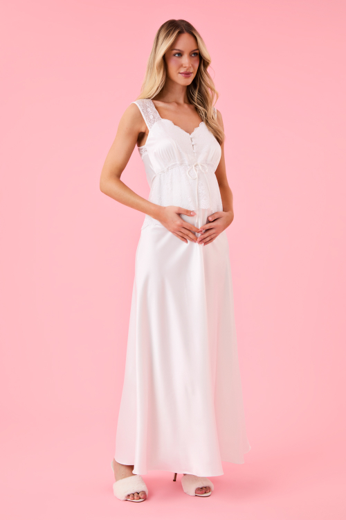 CAMISOLA BOTOES CETIM MATERNIDADE