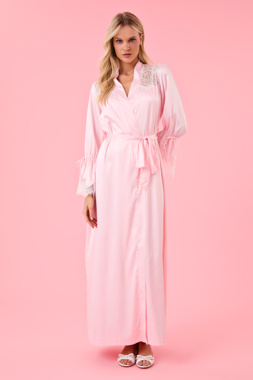 ROBE LONGO LACES ROSA
