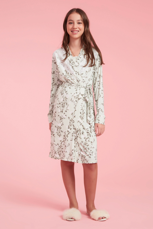 Robe Curto Kids Malha Peônia