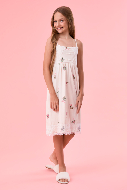 Camisola Kids Flowery Malha Fria