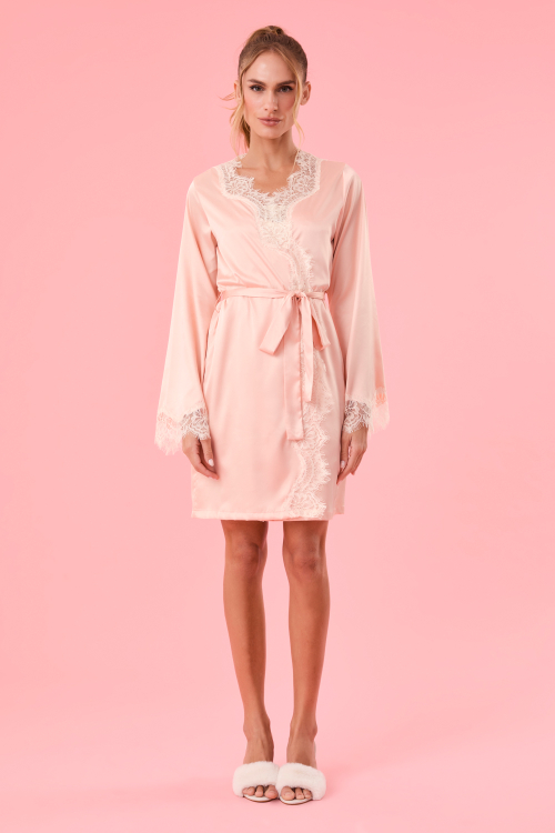 Robe Curto Laces Pêssego