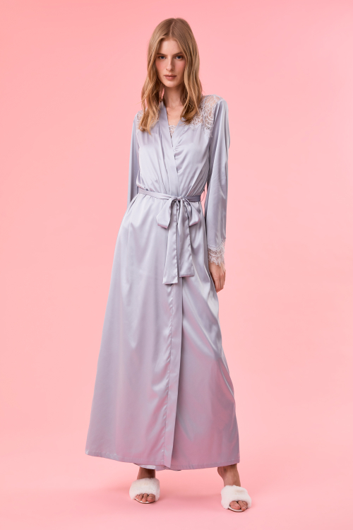Robe Longo Laces Prata