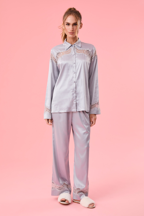 Pijama Claire Laces Prata